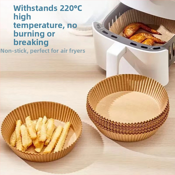 Hârtie de copt pentru air fryer, disc circular, rezistentă la temperaturi înalte, antiaderentă, absorbantă de ulei, pentru coacere