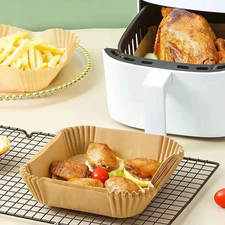 Hârtie de copt pentru air fryer, disc circular, rezistentă la temperaturi înalte, antiaderentă, absorbantă de ulei, pentru coacere
