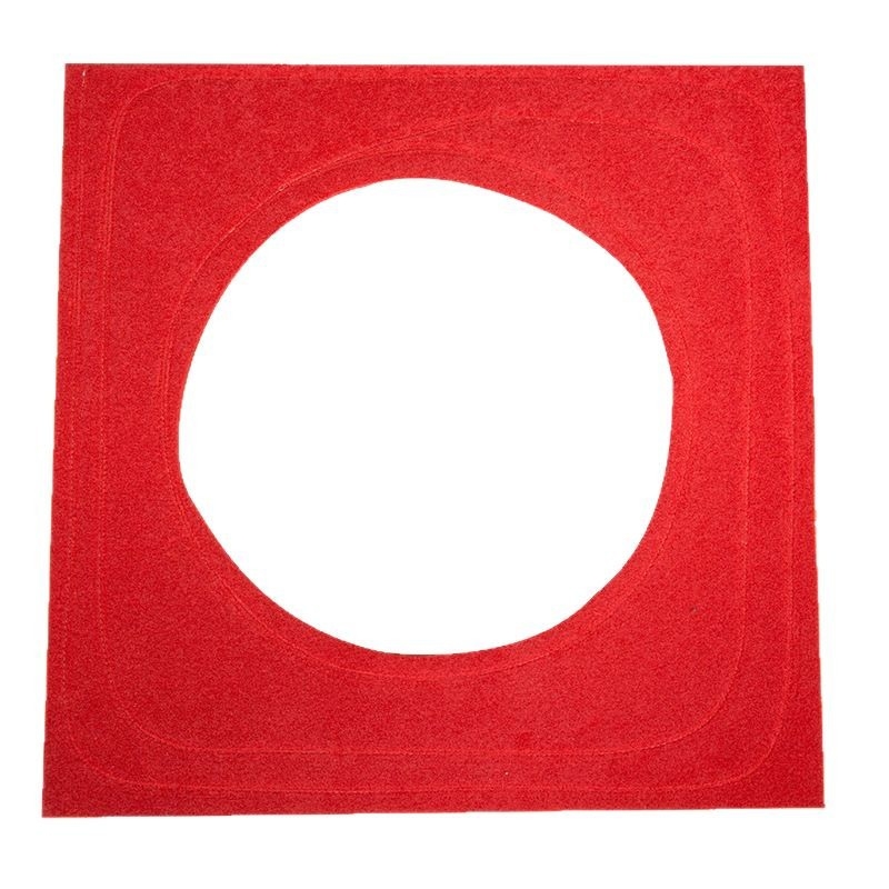Covoraș roșu pentru aburi cu o singură gaură, pernă etanșă împotriva scurgerilor și garnitură de colț, covoraș textil cu două straturi