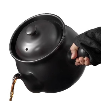 Oală de ceramică pentru decocturi din medicina tradițională chineză pe aragaz cu gaz, vas ceramic cu capac, 2,1–3 L