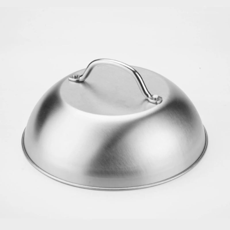 Capac din oțel inoxidabil pentru oale și grătar, 9 inci / 12 inci, design arcuit circular, finisaj sablat, uz casnic