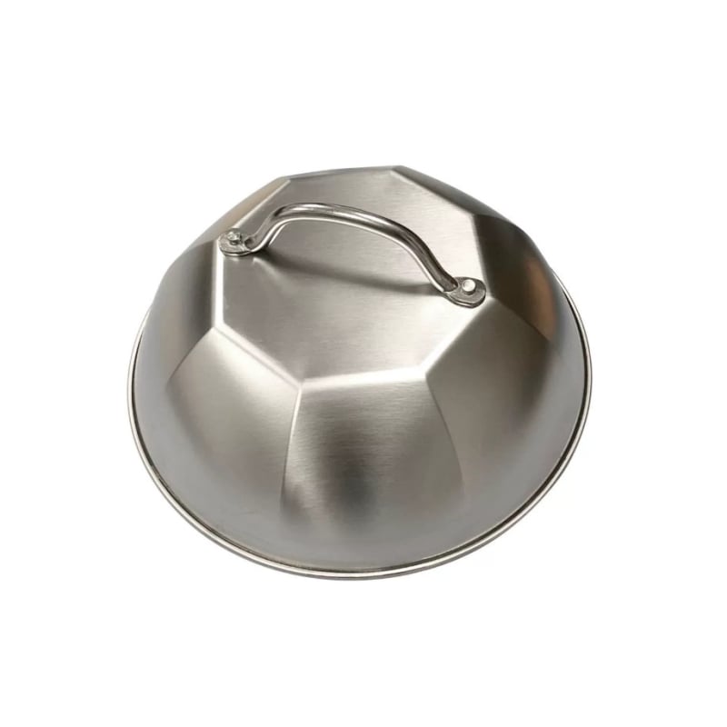 Capac din oțel inoxidabil pentru oale și grătar, 9 inci / 12 inci, design arcuit circular, finisaj sablat, uz casnic