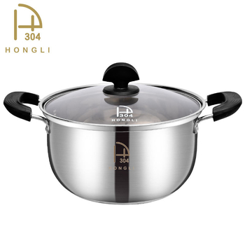 Oală de supă din oțel inoxidabil 304, fund dublu, gros – pentru supe, mâncare pentru bebeluși, paste și încălzire lapte
