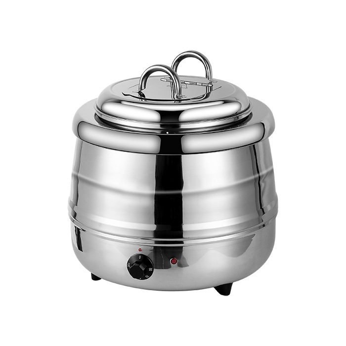 Vas de supă izolat termostatic, 10L, oțel inoxidabil, fund fontă, pentru utilizare comercială la bufet și hotel
