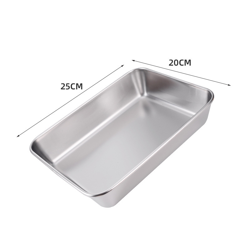 Rozsdamentes acél élelmiszer-előkészítő doboz, hűtőben tároló, hozzávalók hot pot számára, téglalap alakú főző- és piknik doboz, élelmiszer-minőségű