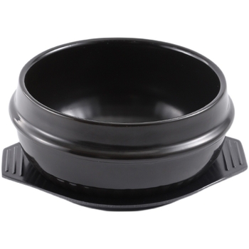 Vas din piatră pentru Bibimbap și bucătărie coreeană, cazan din lut rezistent la temperaturi înalte, 1 L, Doenjang Jjigae și Samgyetang în vas de piatră
