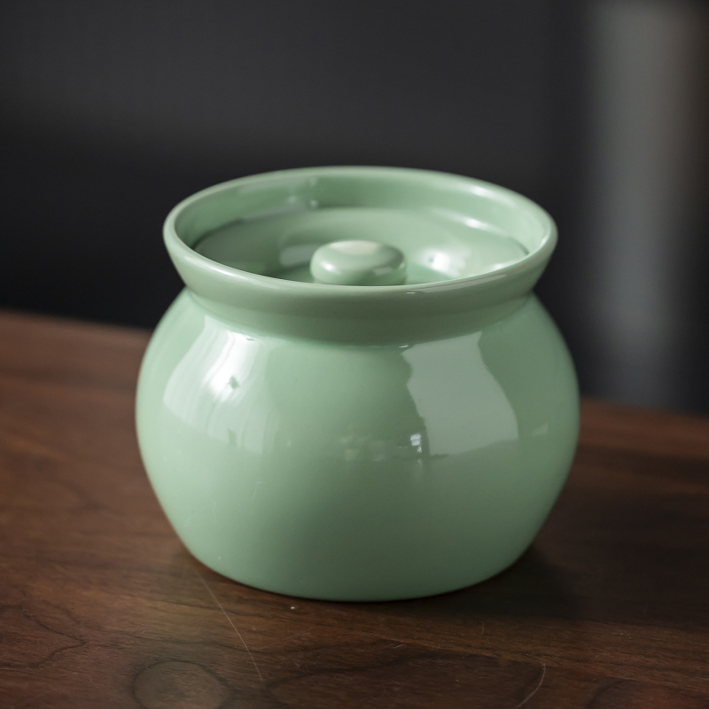 Vas ceramic pentru o porție cu capac, gătit la aburi, uz casnic, stil chinezesc tradițional