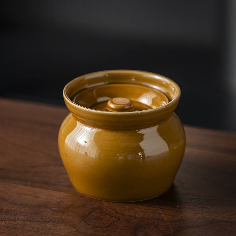 Vas ceramic pentru o porție cu capac, gătit la aburi, uz casnic, stil chinezesc tradițional