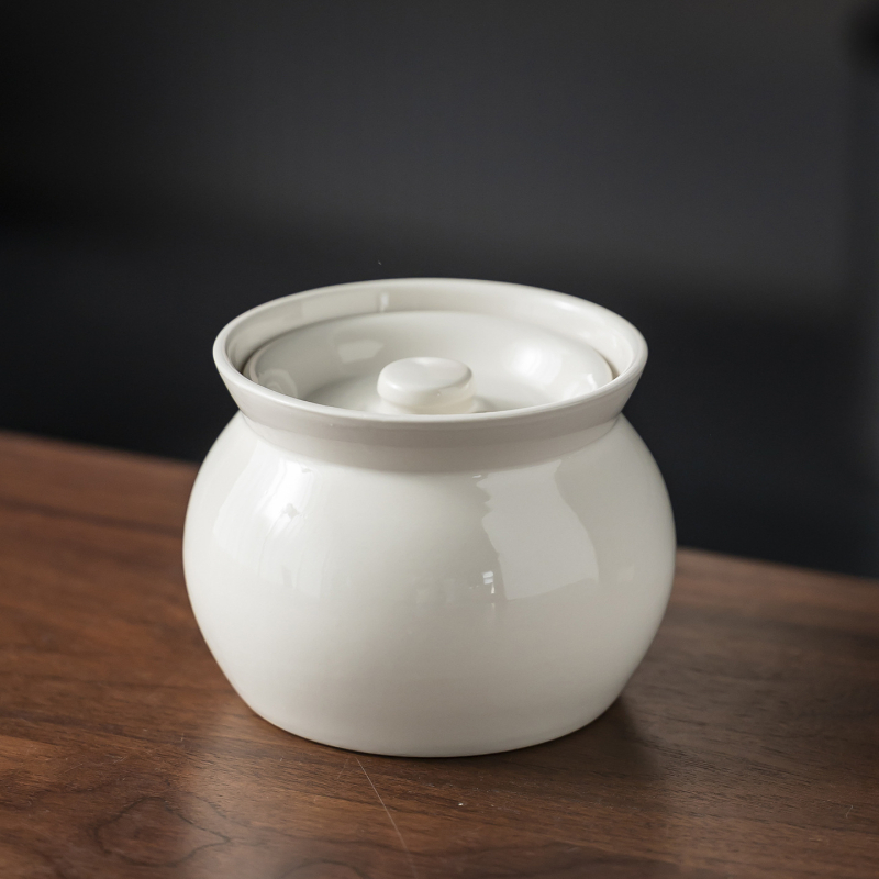 Vas ceramic pentru o porție cu capac, gătit la aburi, uz casnic, stil chinezesc tradițional