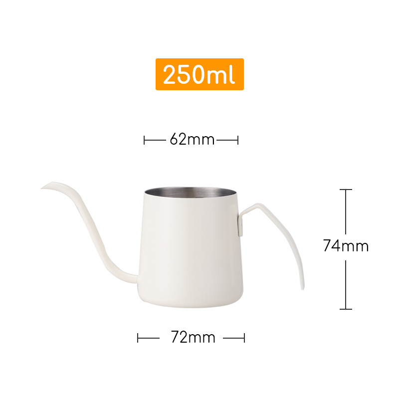 Cană de filtrație pentru cafea cu gât de lebădă din oțel inoxidabil 304, culori pastel macaron, design minimalist