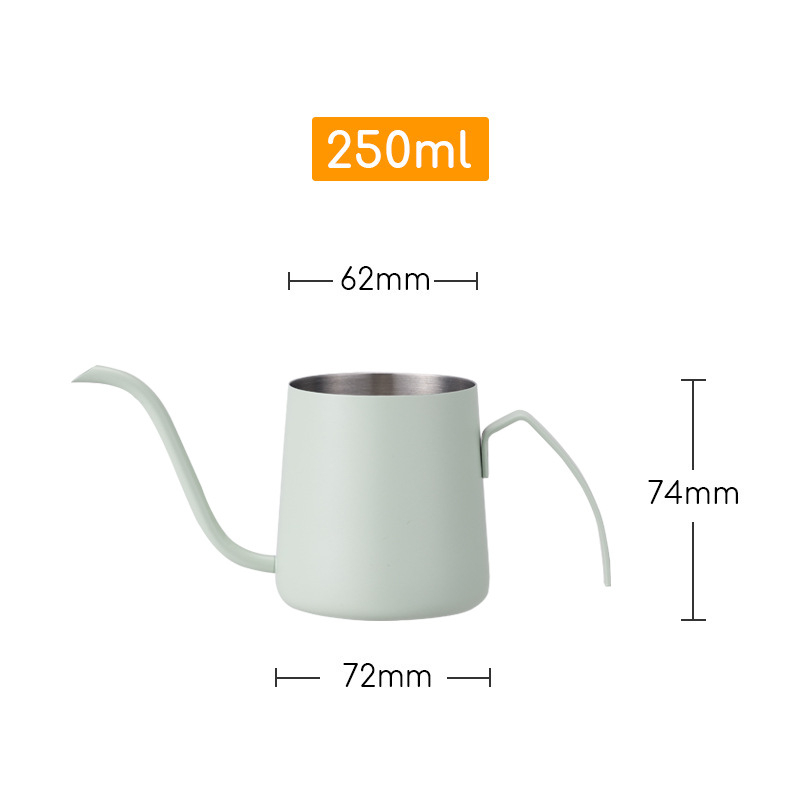 Cană de filtrație pentru cafea cu gât de lebădă din oțel inoxidabil 304, culori pastel macaron, design minimalist