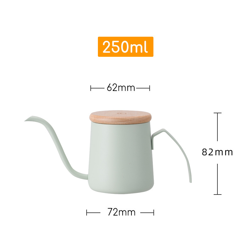 Cană de filtrație pentru cafea cu gât de lebădă din oțel inoxidabil 304, culori pastel macaron, design minimalist