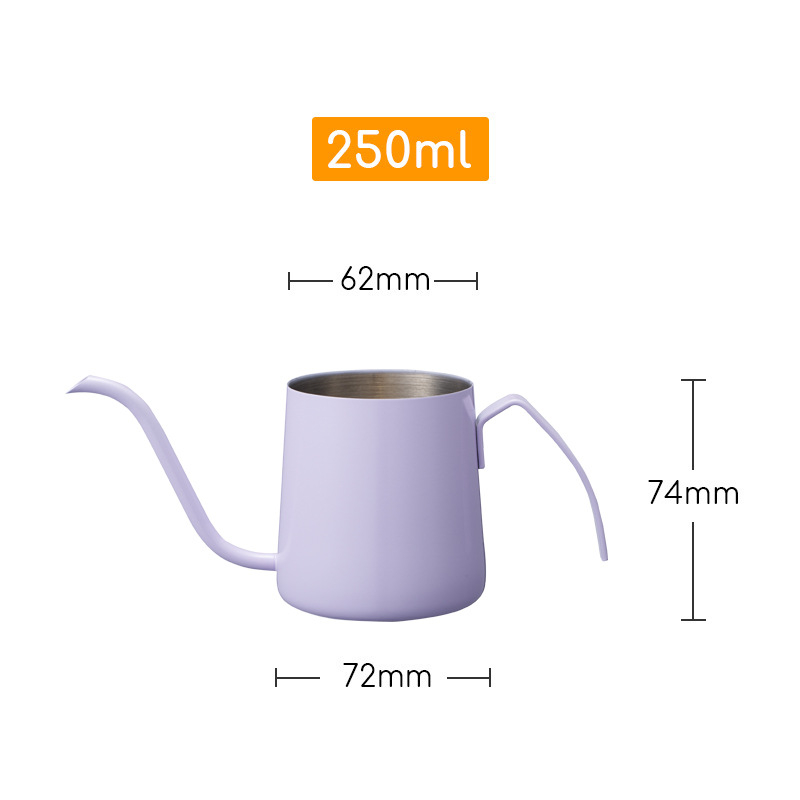 Cană de filtrație pentru cafea cu gât de lebădă din oțel inoxidabil 304, culori pastel macaron, design minimalist