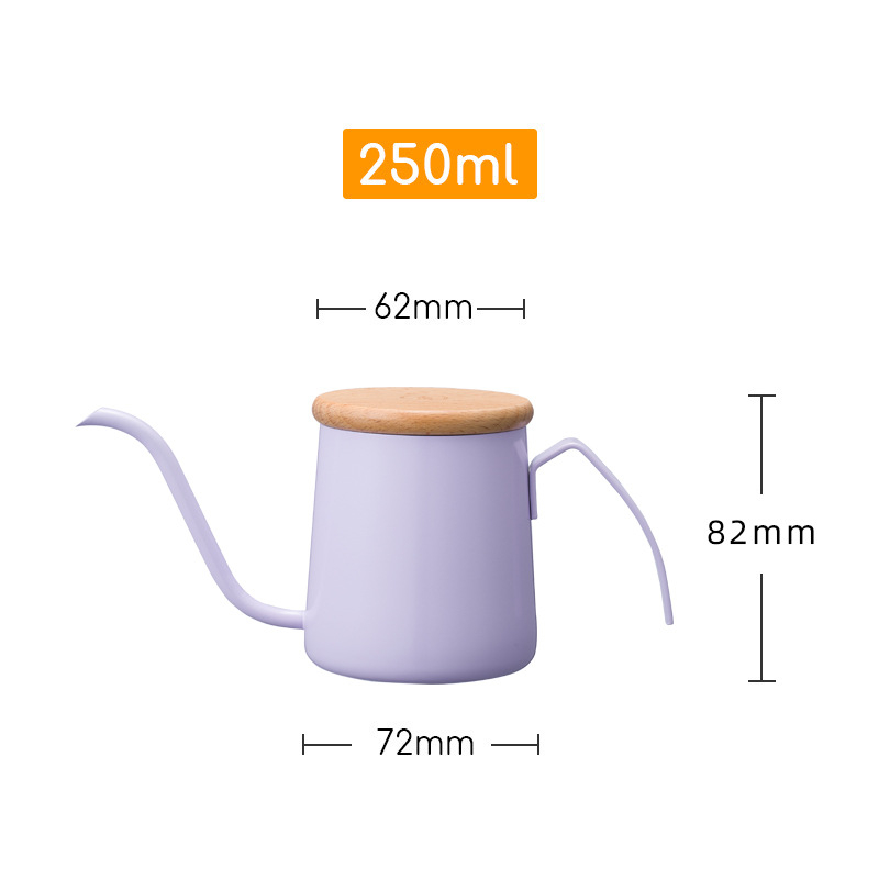 Cană de filtrație pentru cafea cu gât de lebădă din oțel inoxidabil 304, culori pastel macaron, design minimalist
