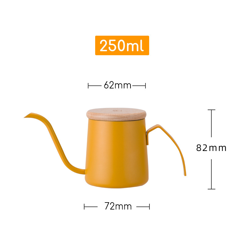 Cană de filtrație pentru cafea cu gât de lebădă din oțel inoxidabil 304, culori pastel macaron, design minimalist