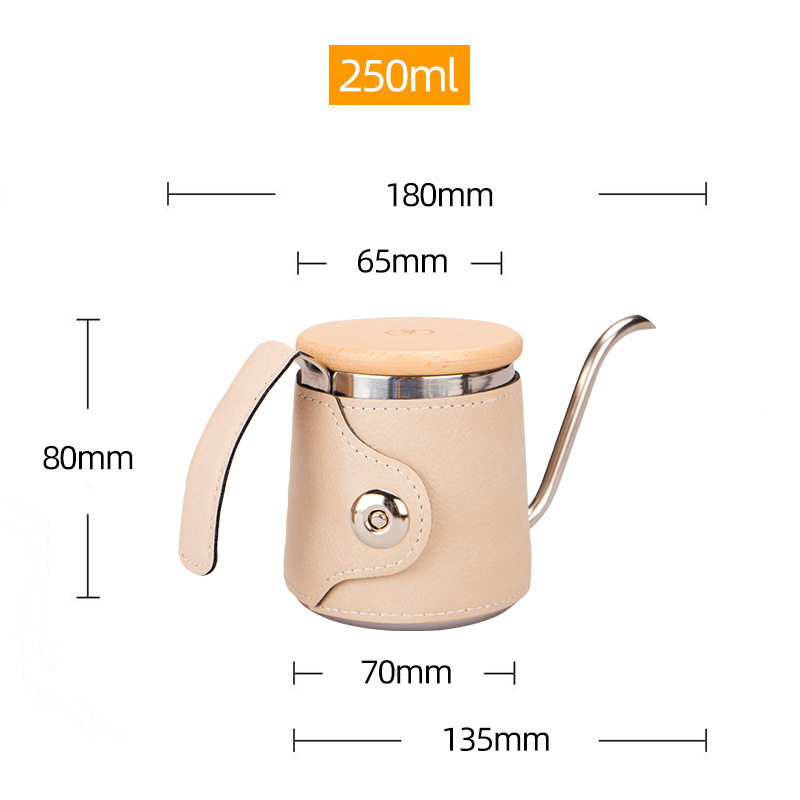 Cană de filtrație pentru cafea cu gât de lebădă din oțel inoxidabil 304, culori pastel macaron, design minimalist