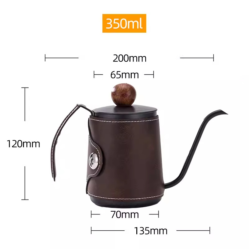 Cană de filtrație pentru cafea cu gât de lebădă din oțel inoxidabil 304, culori pastel macaron, design minimalist
