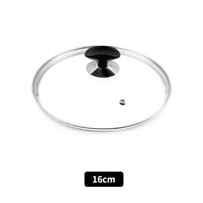 Capac din sticlă temperată pentru Snow pan și oale; potrivește cu diametrele 16, 18, 20, 22 și 24 cm; capace transparente pentru oală de lapte, oală de supă și o tigaie cu fund plat