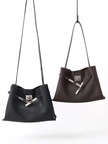 Miss Summer Ženska torbica od prave kože, crossbody tote bucket stil, zrnat uzorak na gornjem sloju