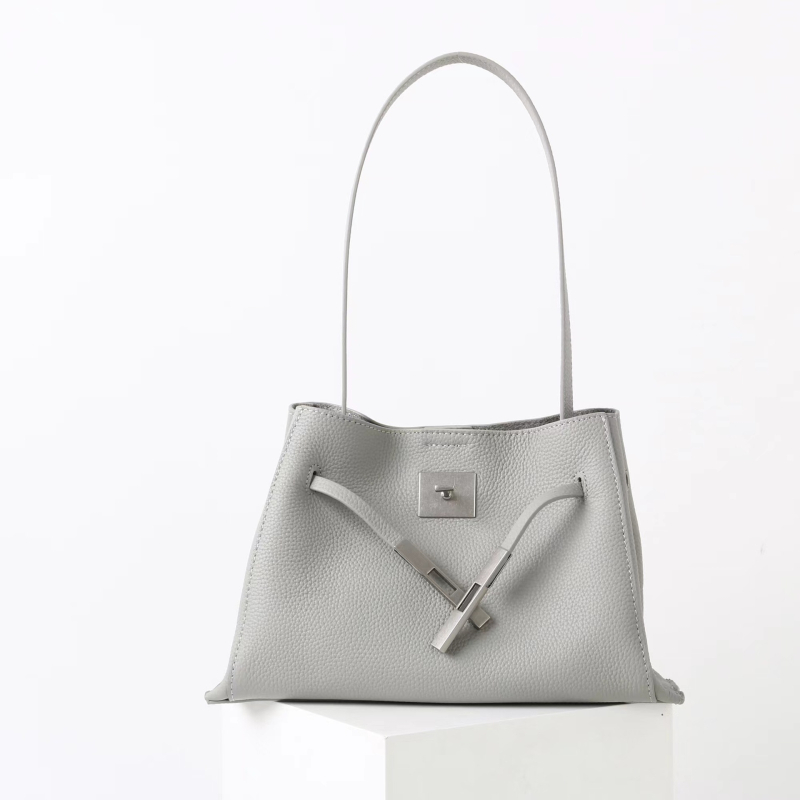 Miss Summer Ženska torbica od prave kože, crossbody tote bucket stil, zrnat uzorak na gornjem sloju