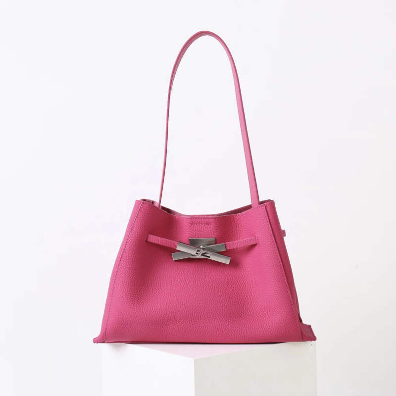 Miss Summer Ženska torbica od prave kože, crossbody tote bucket stil, zrnat uzorak na gornjem sloju