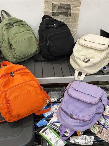 Unisex minimalistički japansko-korejski studentski ruksak, vintage ispran platneni ruksak, ruksak s dvostrukim trakama u šumskom stilu, Ins-stil školska torba