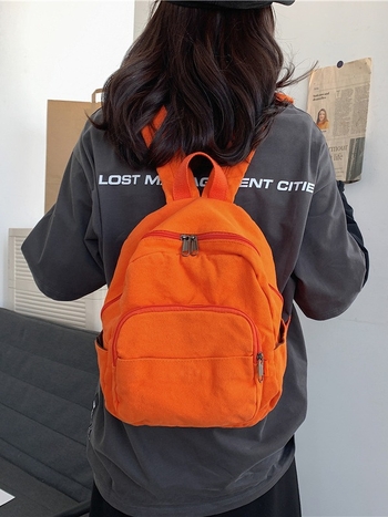 Unisex minimalistički japansko-korejski studentski ruksak, vintage ispran platneni ruksak, ruksak s dvostrukim trakama u šumskom stilu, Ins-stil školska torba