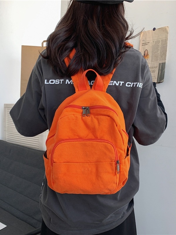 Unisex minimalistički japansko-korejski studentski ruksak, vintage ispran platneni ruksak, ruksak s dvostrukim trakama u šumskom stilu, Ins-stil školska torba