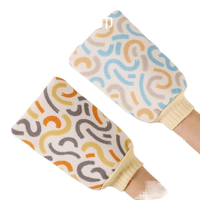 Prosop de baie exfoliant cu două fețe, pentru adulți, unisex, cu granule fine și grosiere de nisip