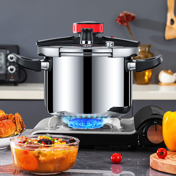 Universal Treasure Oală sub presiune cu control mecanic, oțel inoxidabil 304, rezistentă la explozie, potrivită pentru aragaz cu gaz și plită cu inducție, utilizare casnică
