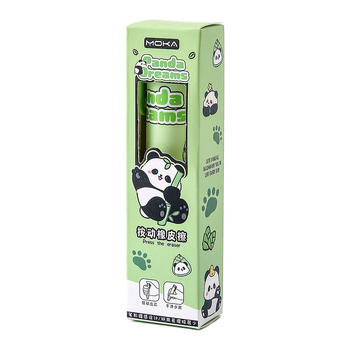 Radieră Panda cu buton, rechizite școlare, fără urme, fără firimituri, ștergere curată