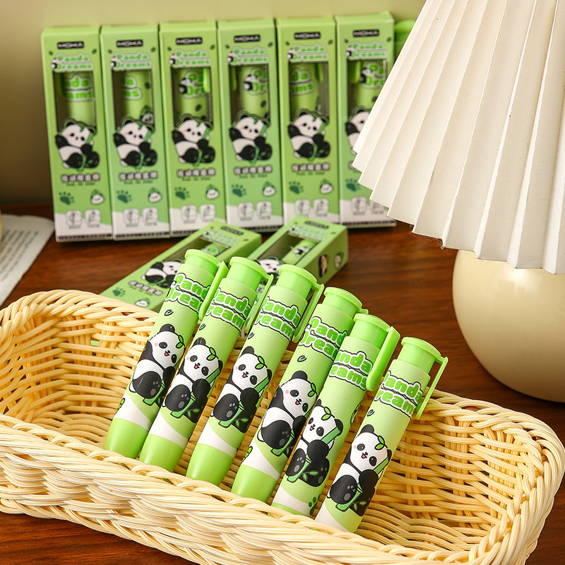 Radieră Panda cu buton, rechizite școlare, fără urme, fără firimituri, ștergere curată