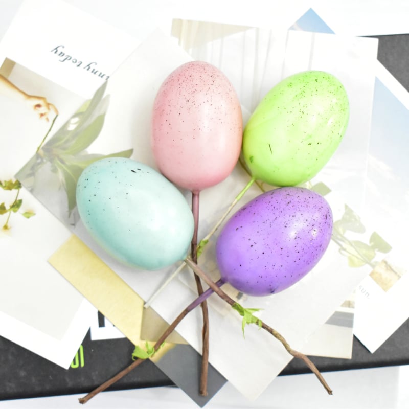 Accesorii decorative pentru ouă din spumă, personalizate, pentru decorul Paștelui