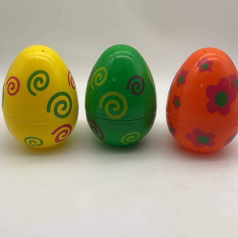 Ouă de Paște, 15 cm, cu modele colorate imprimate, ouă gashapon răsucite