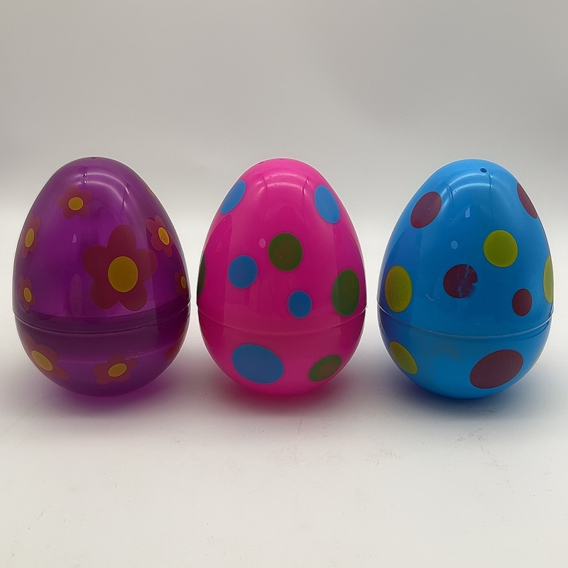 Ouă de Paște, 15 cm, cu modele colorate imprimate, ouă gashapon răsucite
