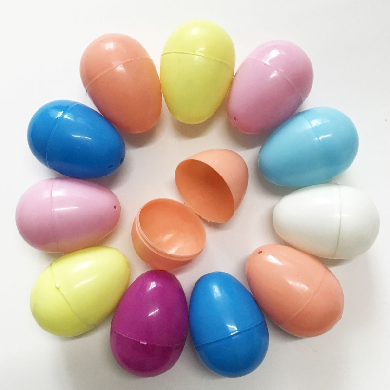 Ou de Paște din plastic, ou decorativ cu deschidere prin răsucire, pentru proiecte DIY, roșu, jucărie pentru copii, 6×4 cm