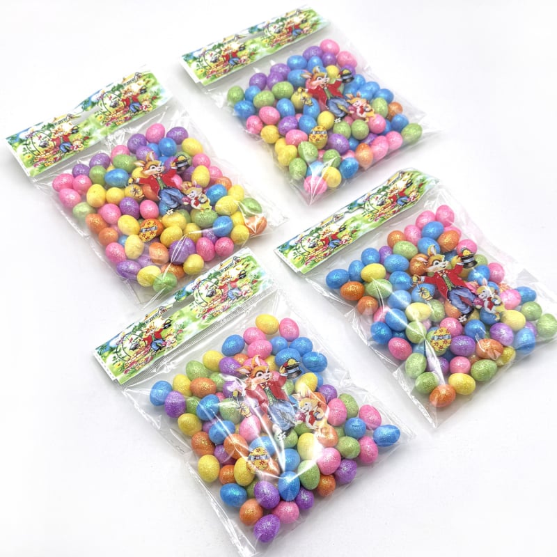 Decorațiuni pentru ouă de Paște, dimensiuni 1,5 × 1,8 cm, ouă mini colorate