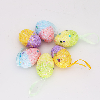 Pandantiv decorativ de Paști, ou din spumă colorat, 5×7 cm, DIY
