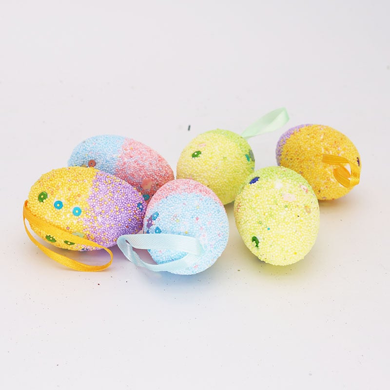 Pandantiv decorativ de Paști, ou din spumă colorat, 5×7 cm, DIY