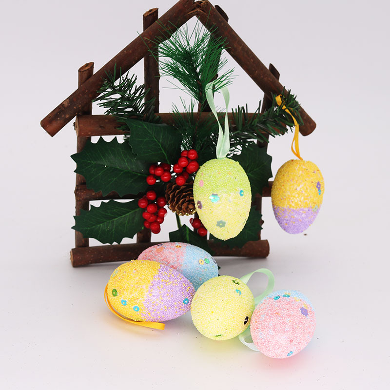 Pandantiv decorativ de Paști, ou din spumă colorat, 5×7 cm, DIY