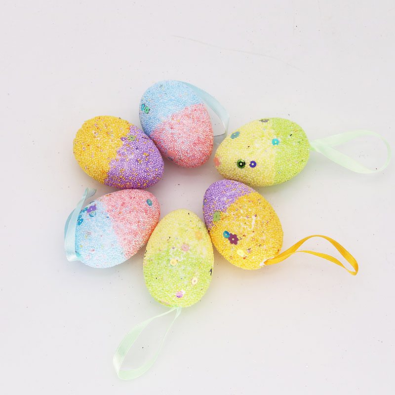 Pandantiv decorativ de Paști, ou din spumă colorat, 5×7 cm, DIY