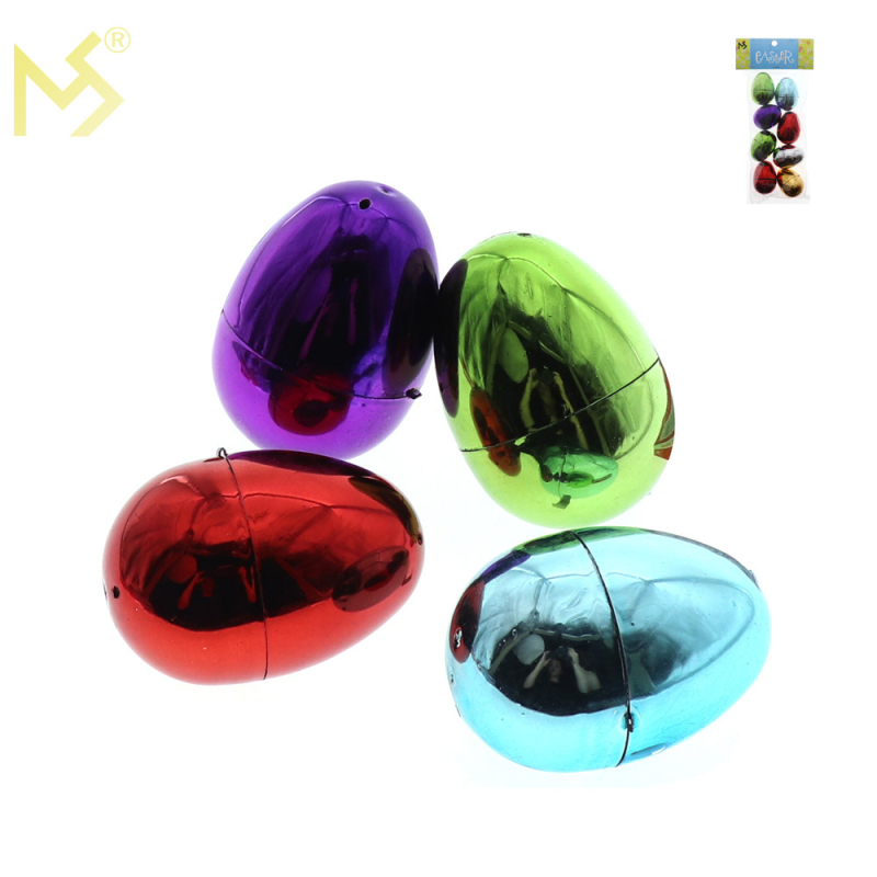 Ouă de Paște din plastic pentru decor, ouă colorate cu surprize pentru copii, care se deschid