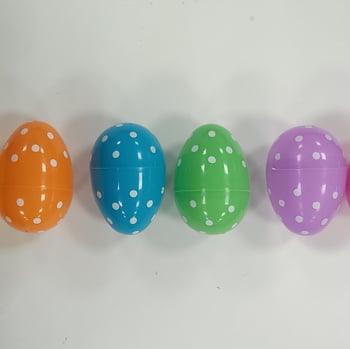 Ouă de Paște din plastic vopsite, 8 cm, pentru copii, set de joacă cu capsule deschise pentru decor de Paște