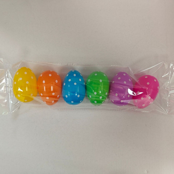 Ouă de Paște din plastic vopsite, 8 cm, pentru copii, set de joacă cu capsule deschise pentru decor de Paște