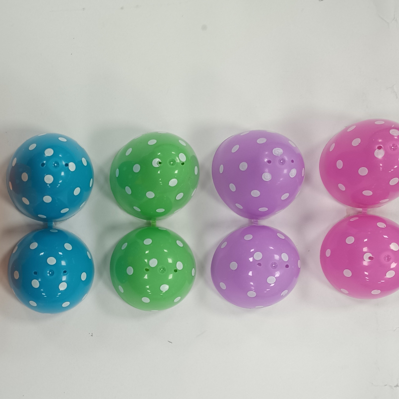 Ouă de Paște din plastic vopsite, 8 cm, pentru copii, set de joacă cu capsule deschise pentru decor de Paște