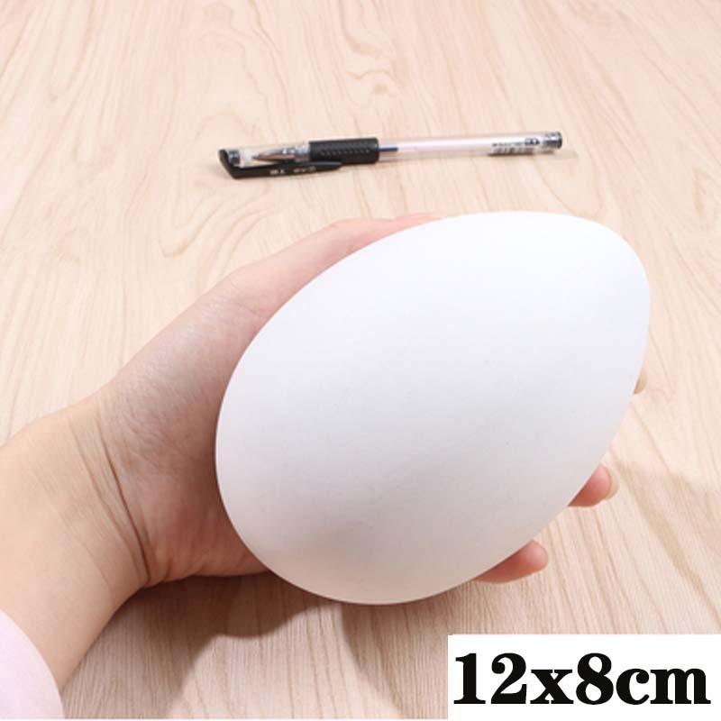 Ou de Paște din plastic alb cu șnur de prindere, decor DIY pentru ouă de Paște, jucărie pentru grădiniță