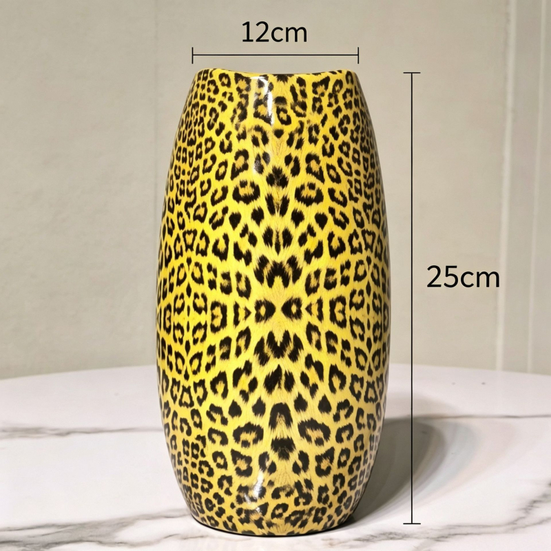 Set cafea din porțelan de oase cu imprimeu leopard: cană cu farfurie, ceainic, linguriță, zaharniță, cană de lapte, farfurie, suport de masă, cuțit, furculiță, cenușar