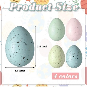 Ouă de Paște din plastic, pictate, set decorativ pentru copii, ouă de jucărie cu capsule (Gashapon), 6 cm