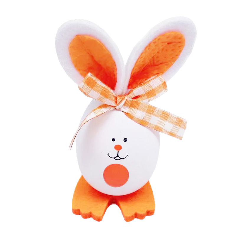 Decor de Paște cu iepuraș în formă de ou și ouă vopsite