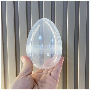 Coajă de ou de Paște transparentă din plastic, 7,6 × 10,6 cm, jucărie cu bomboane